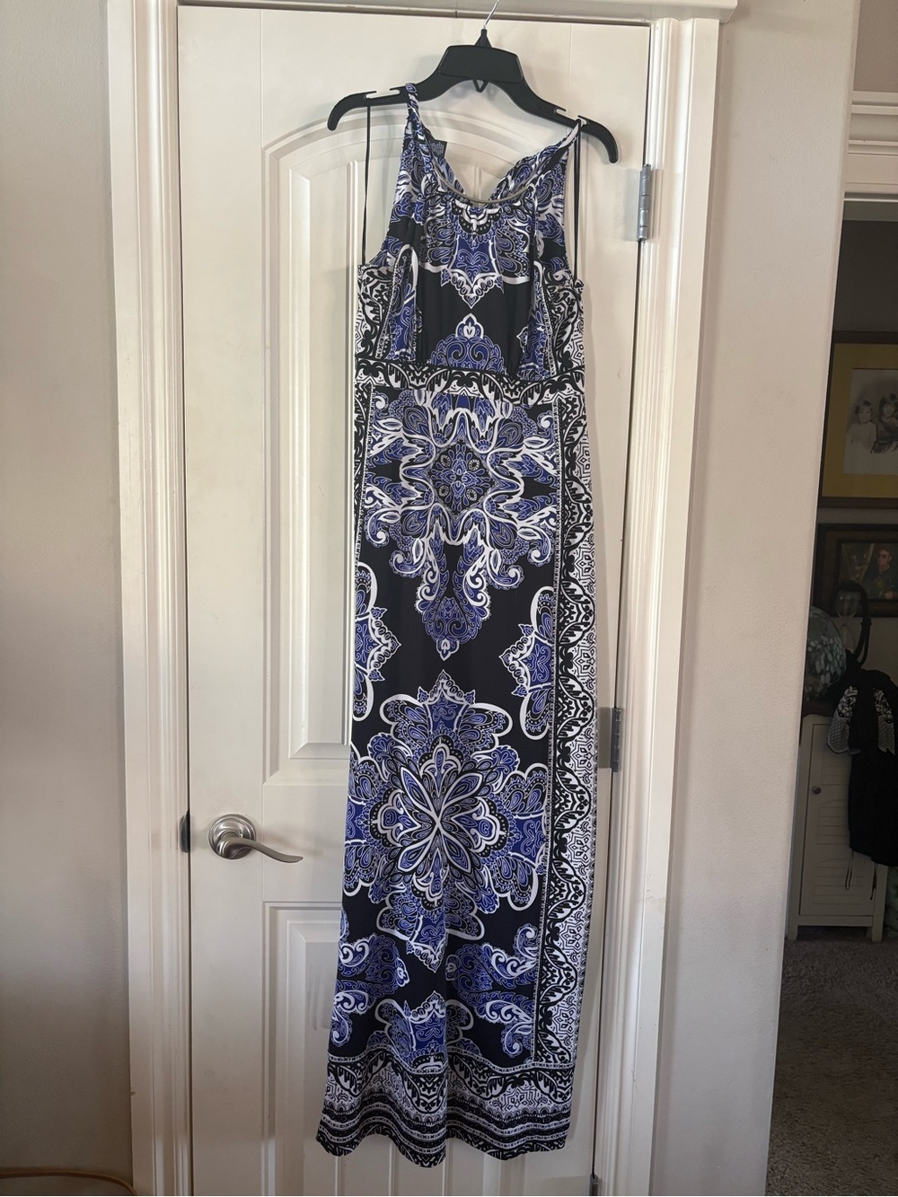 Blue Paisley Maxi Dress — Sleeveless Summer Dress